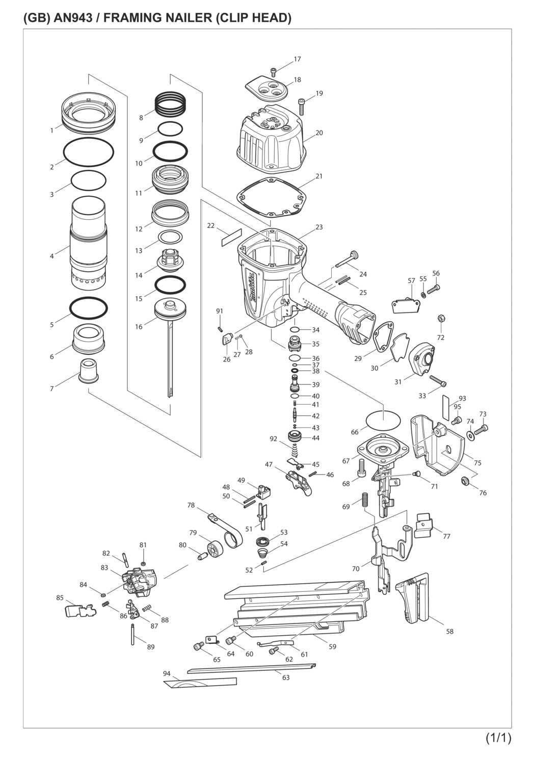 paslode f350s parts diagram