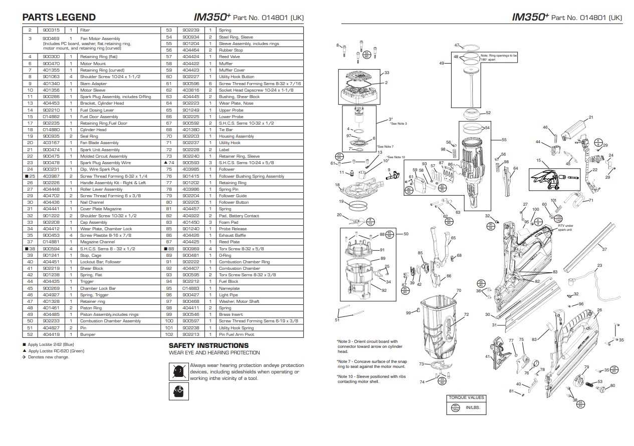 paslode f350s parts diagram