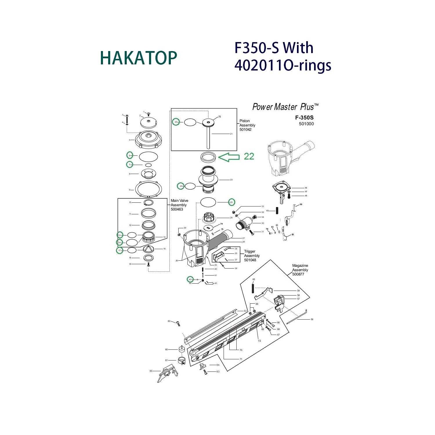 paslode nailer parts diagram