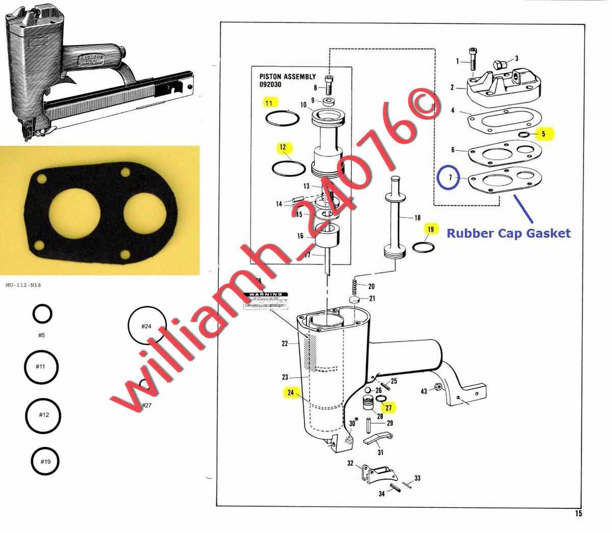 paslode nailer parts diagram