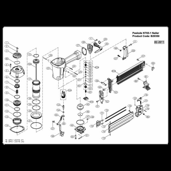 paslode nailer parts diagram