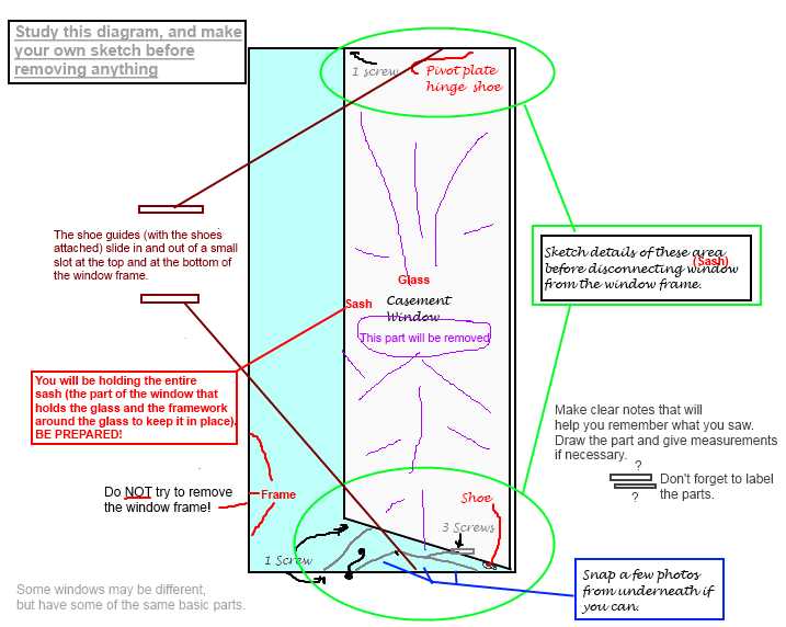 pella casement window parts diagram
