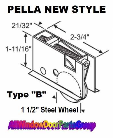 pella sliding door parts diagram