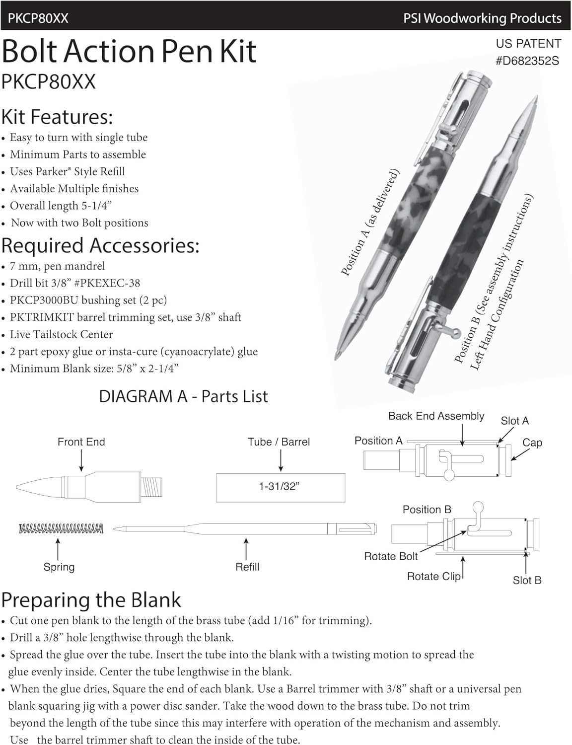 pen parts diagram