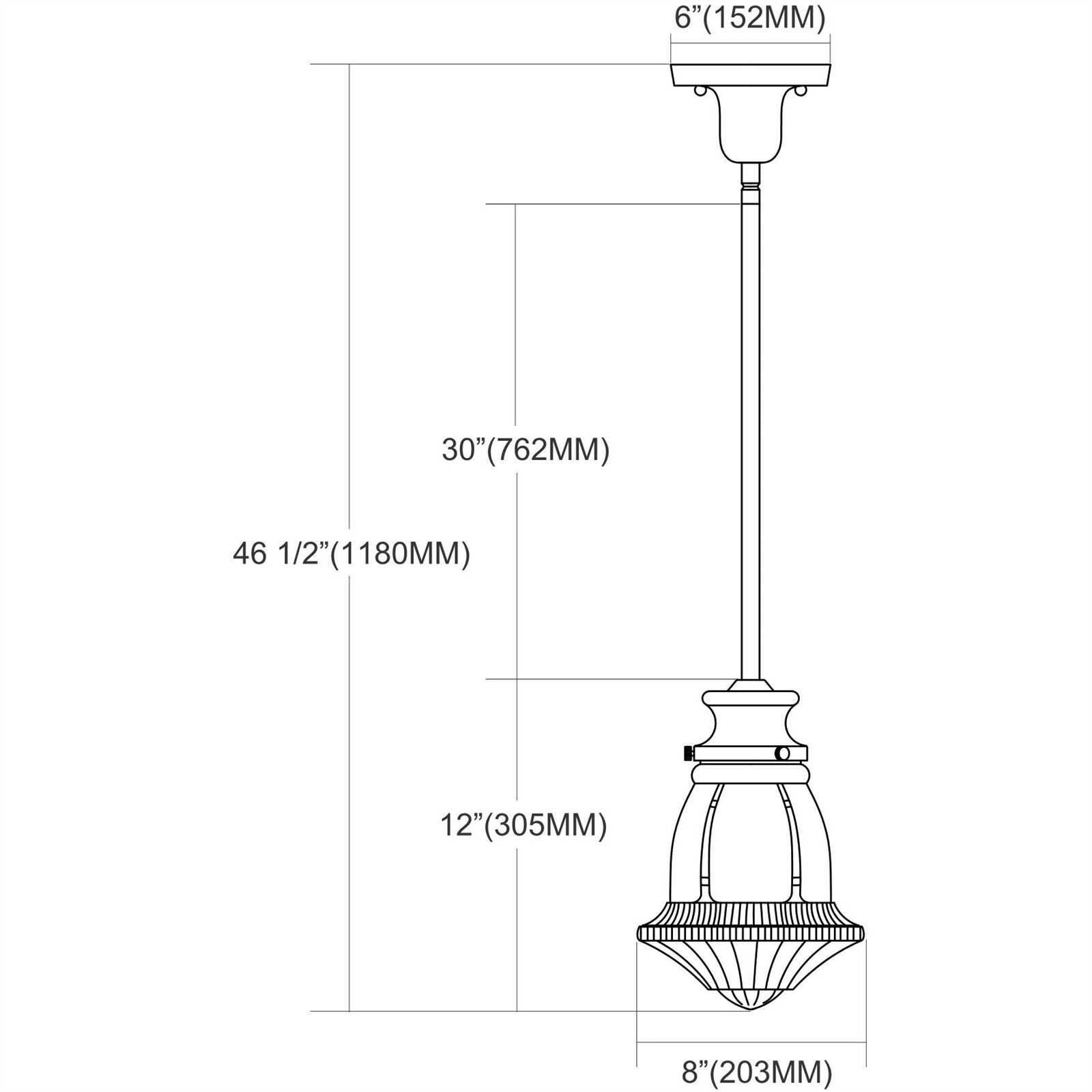 pendant lamp parts diagram