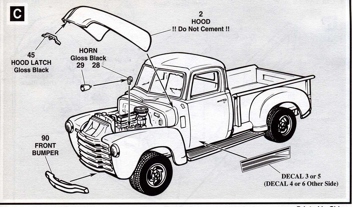 pickup truck parts diagram