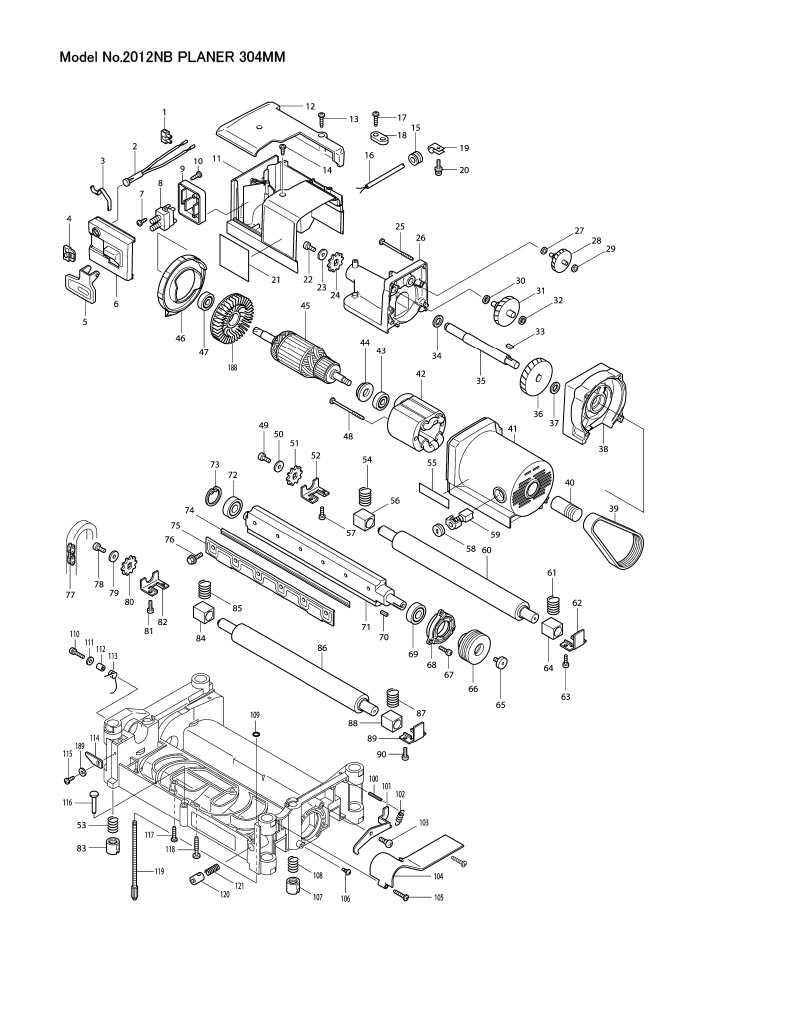 planer parts diagram