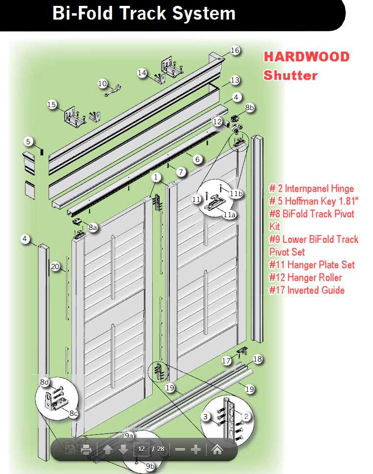 plantation shutter parts diagram