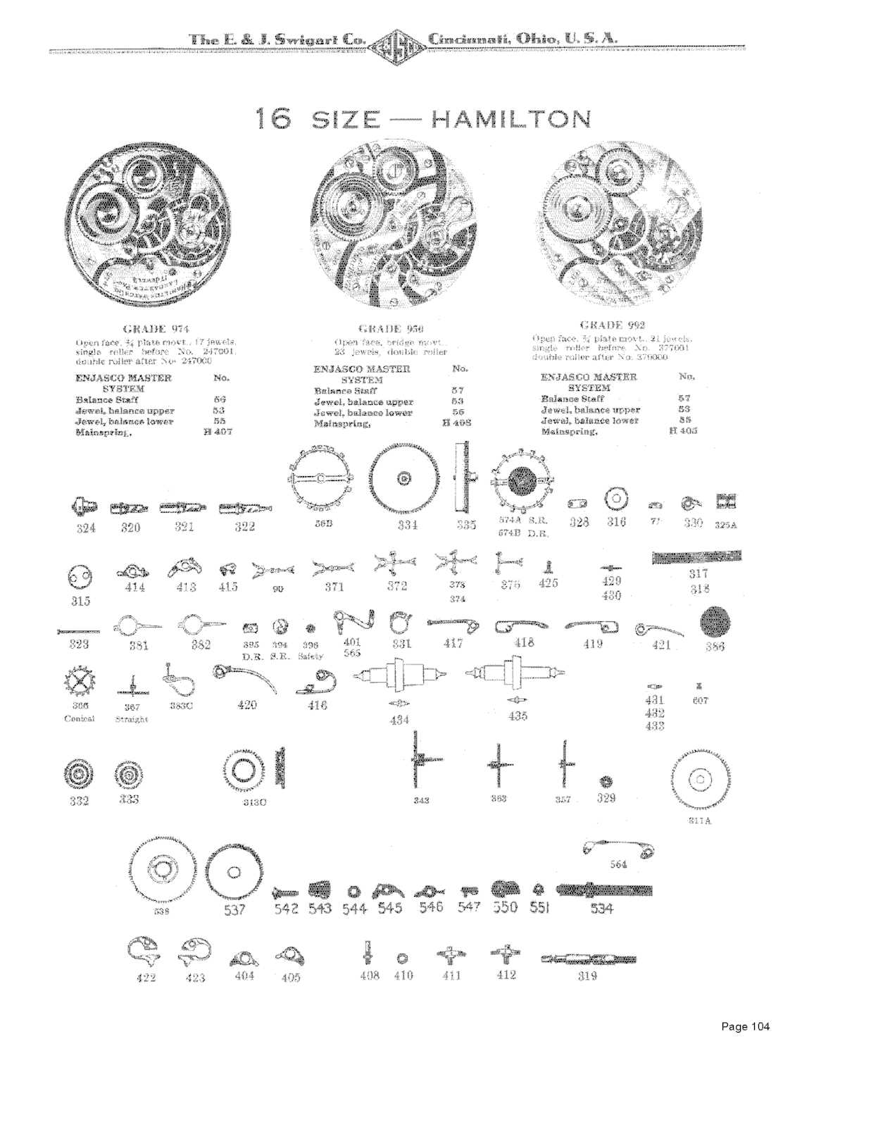 pocket watch parts diagram