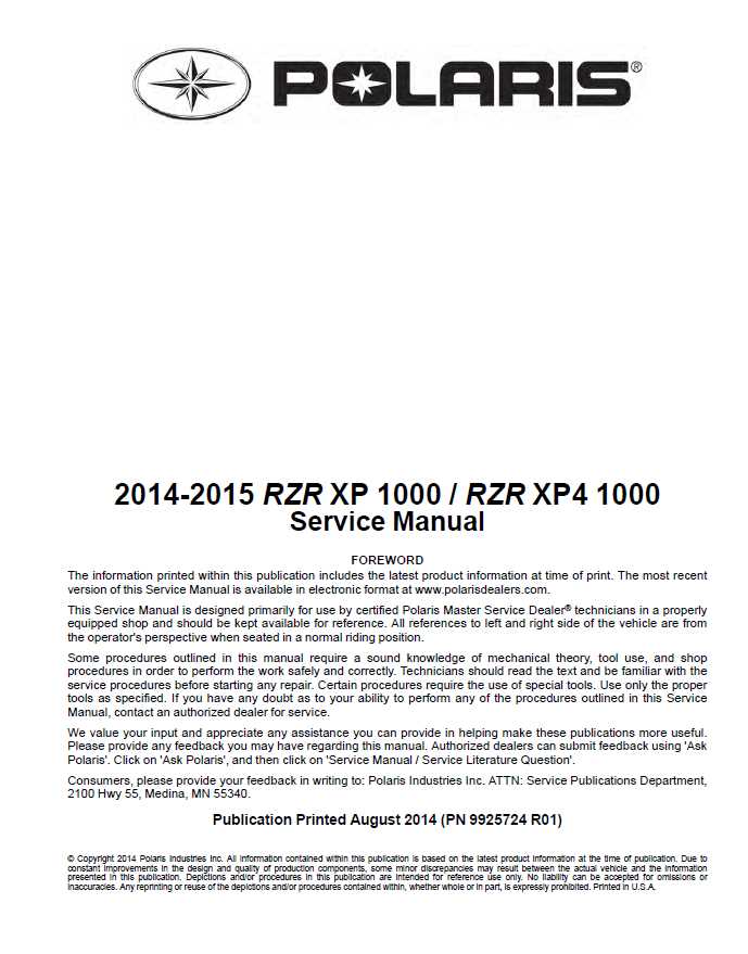 polaris rzr xp 1000 parts diagram