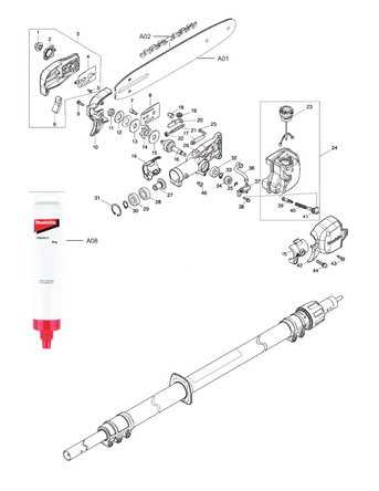 pole saw parts diagram