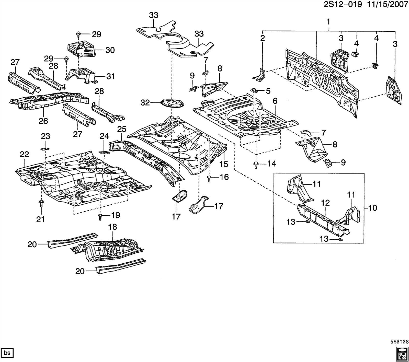 pontiac vibe parts diagram