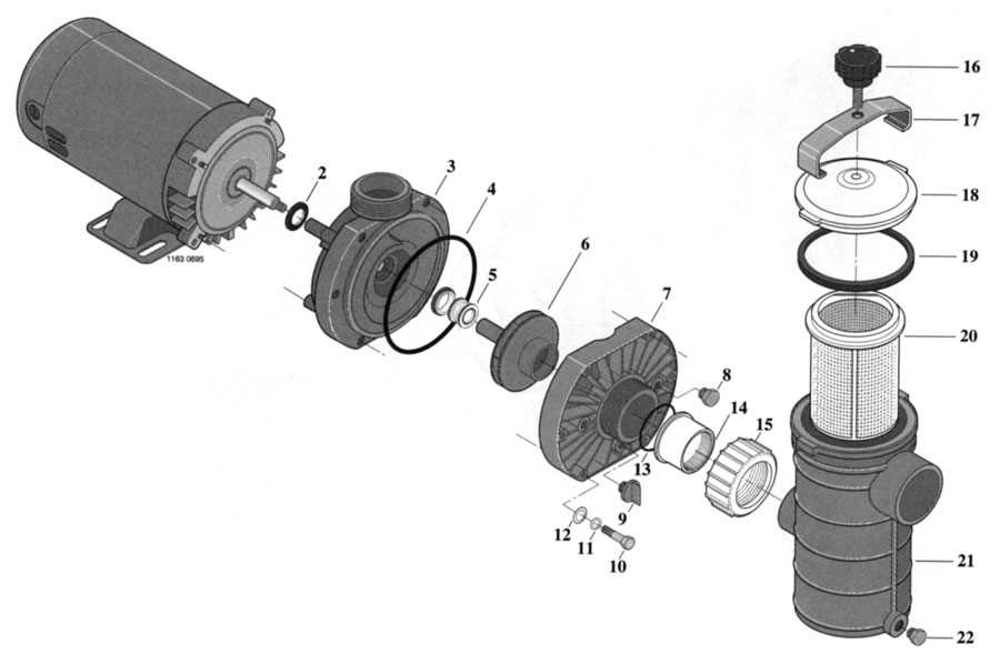 pool pump motor parts diagram