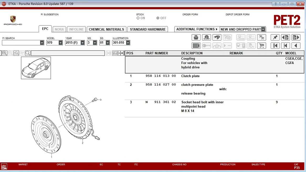 porsche parts diagram