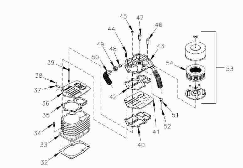 porter cable air compressor parts diagram