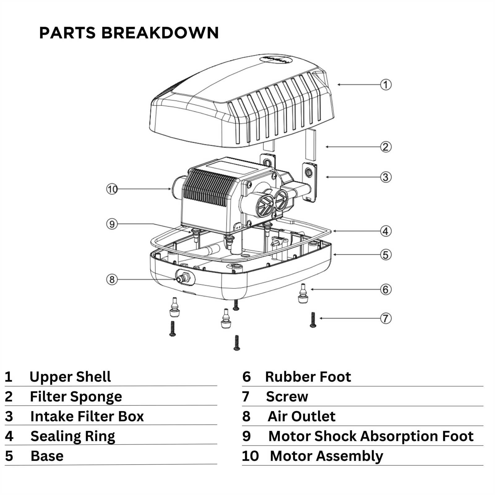 porter cable air compressor parts diagram