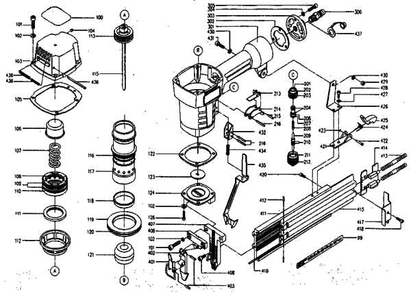 porter cable bn200sb parts diagram