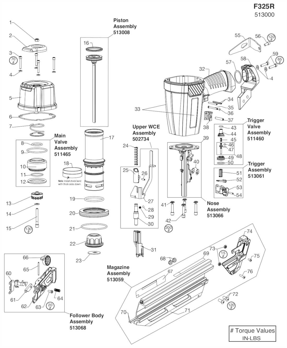 porter cable brad nailer parts diagram