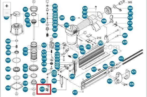 porter cable nail gun parts diagram