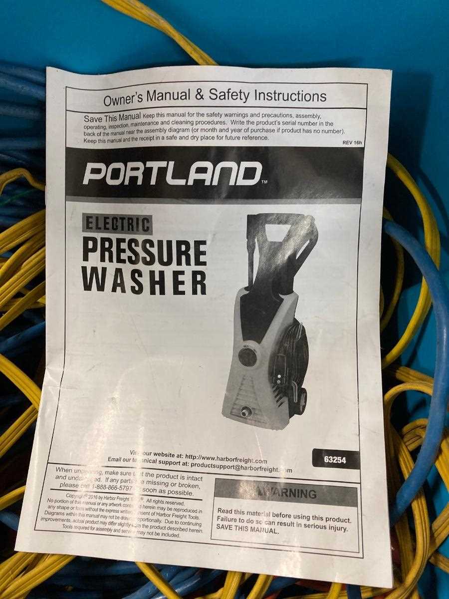 portland 1750 psi pressure washer parts diagram