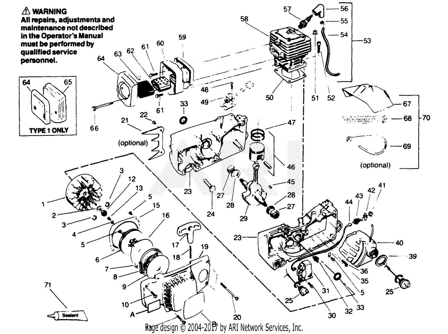 poulan 3400 parts diagram