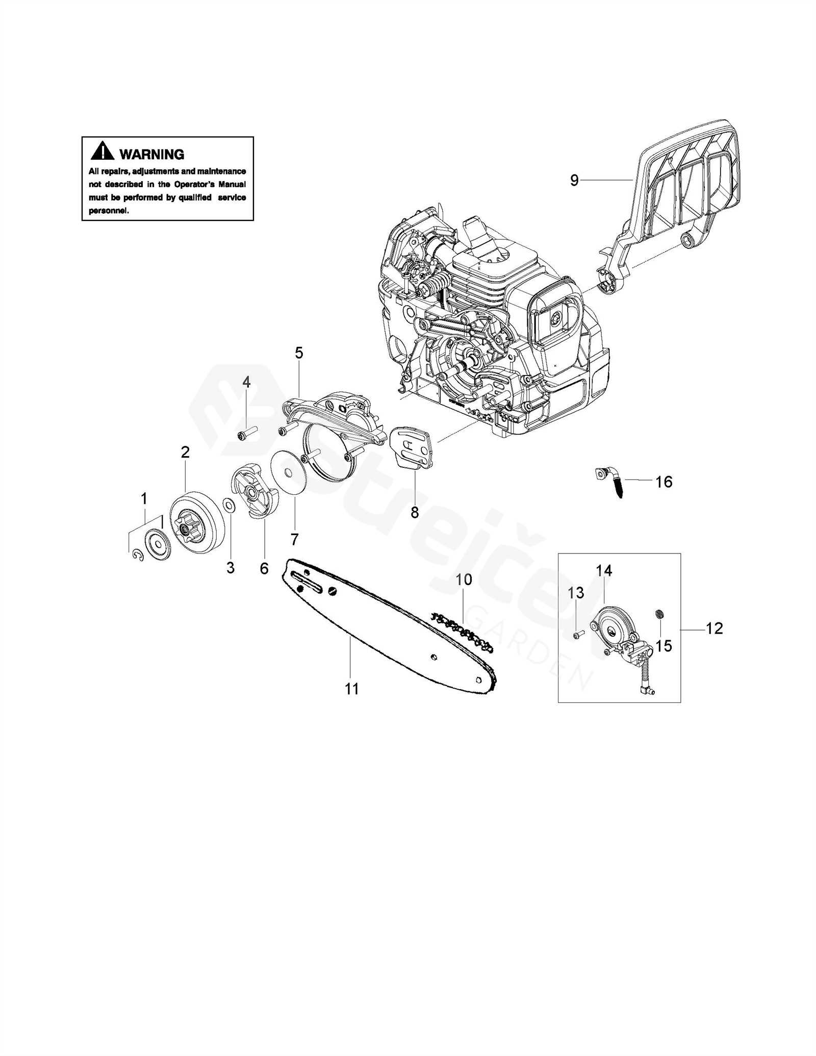 poulan pl3816 parts diagram