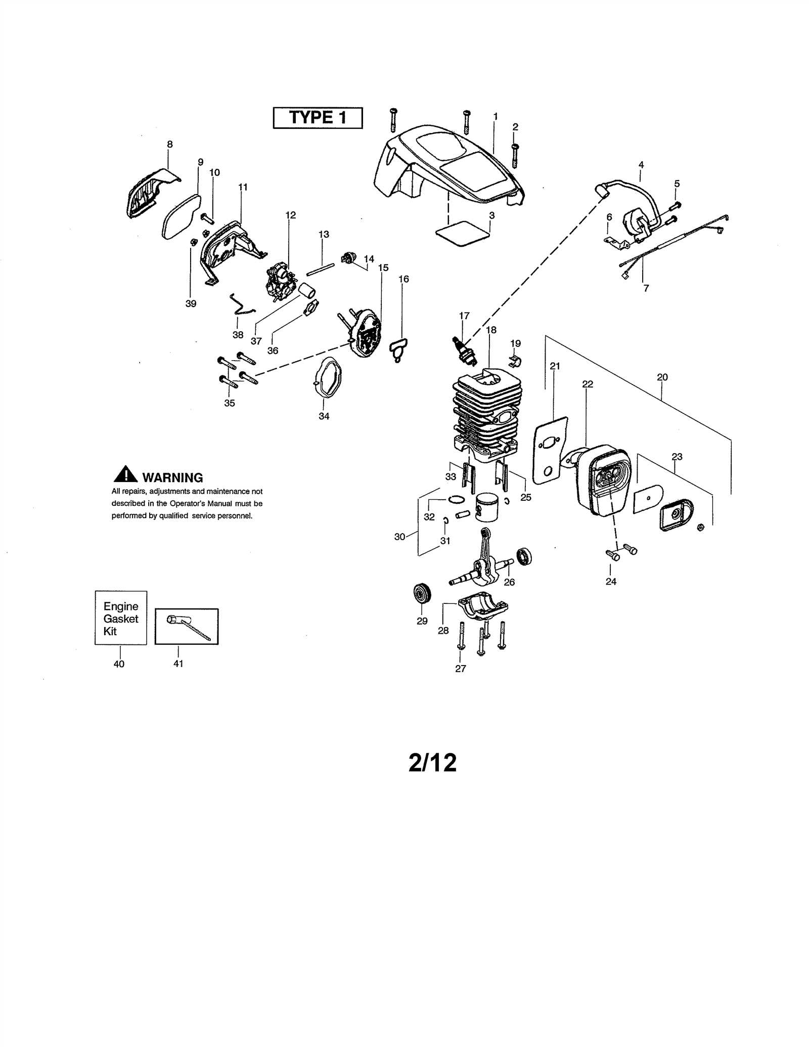 poulan pr4218 parts diagram