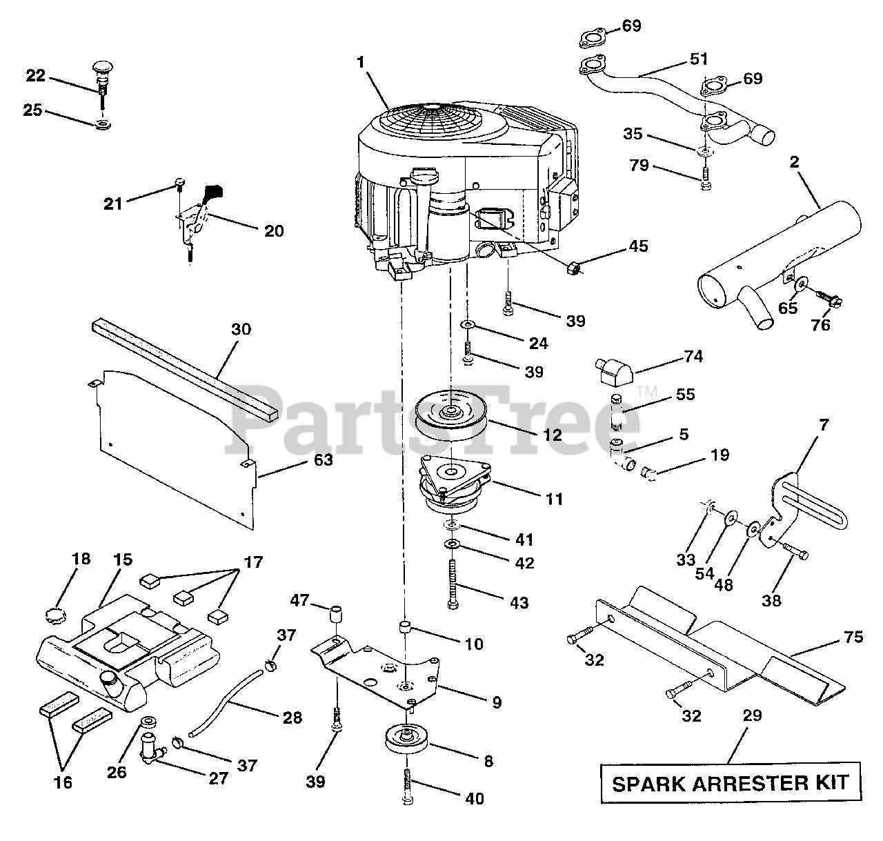 poulan pro lawn mower parts diagram