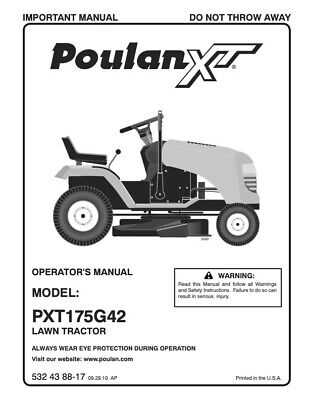 poulan pro riding lawn mower parts diagram