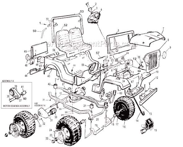 power wheels jeep parts diagram