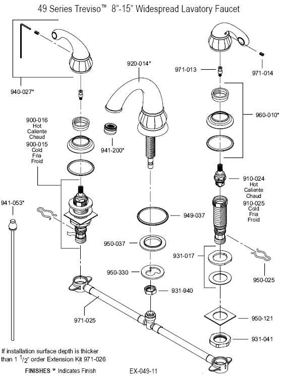 price pfister bathroom faucet parts diagram