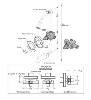 price pfister shower parts diagram