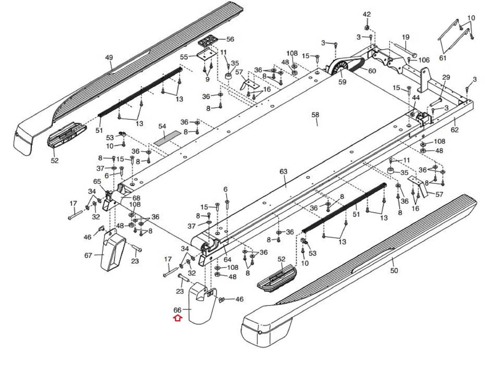 proform treadmill parts diagram