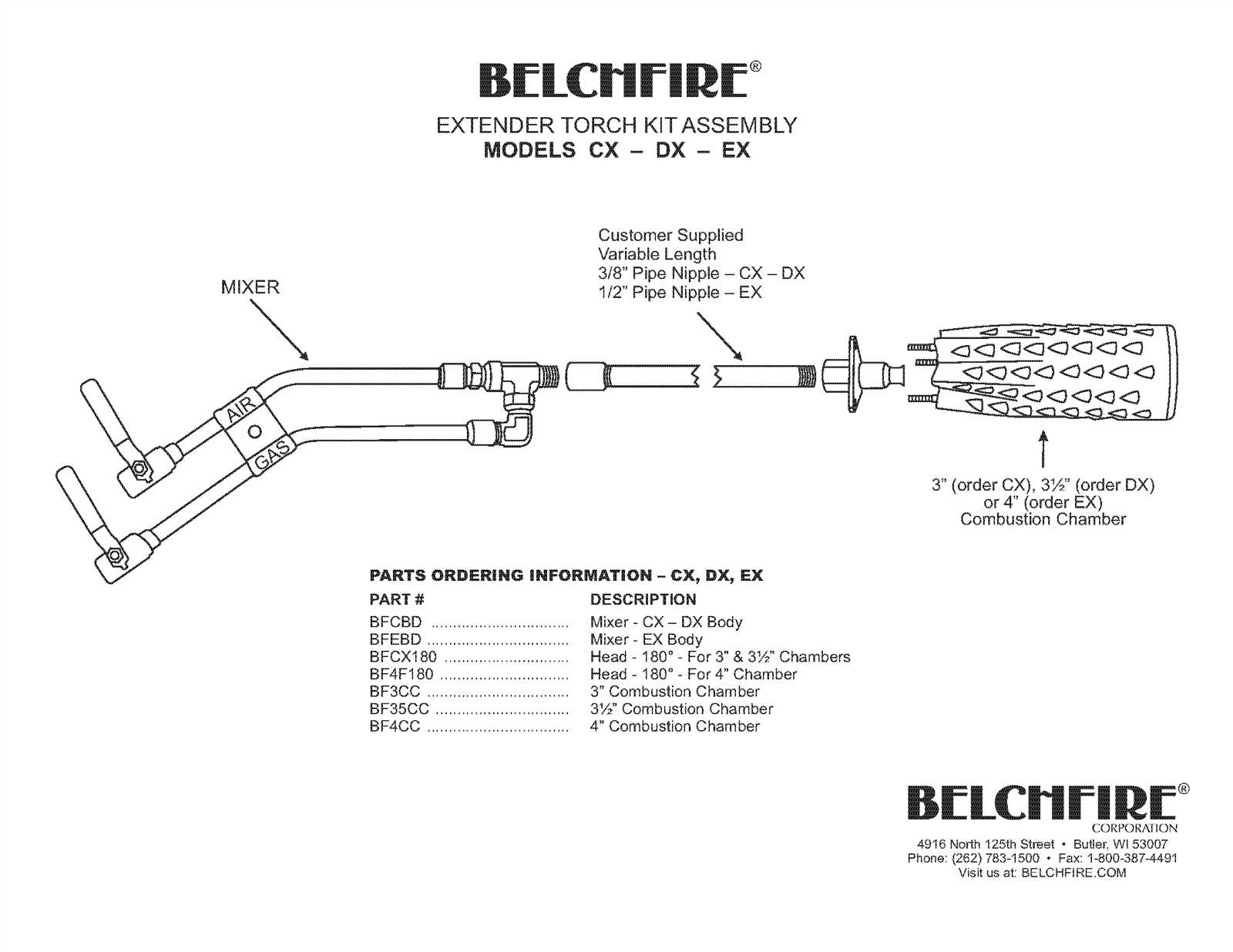 propane torch parts diagram