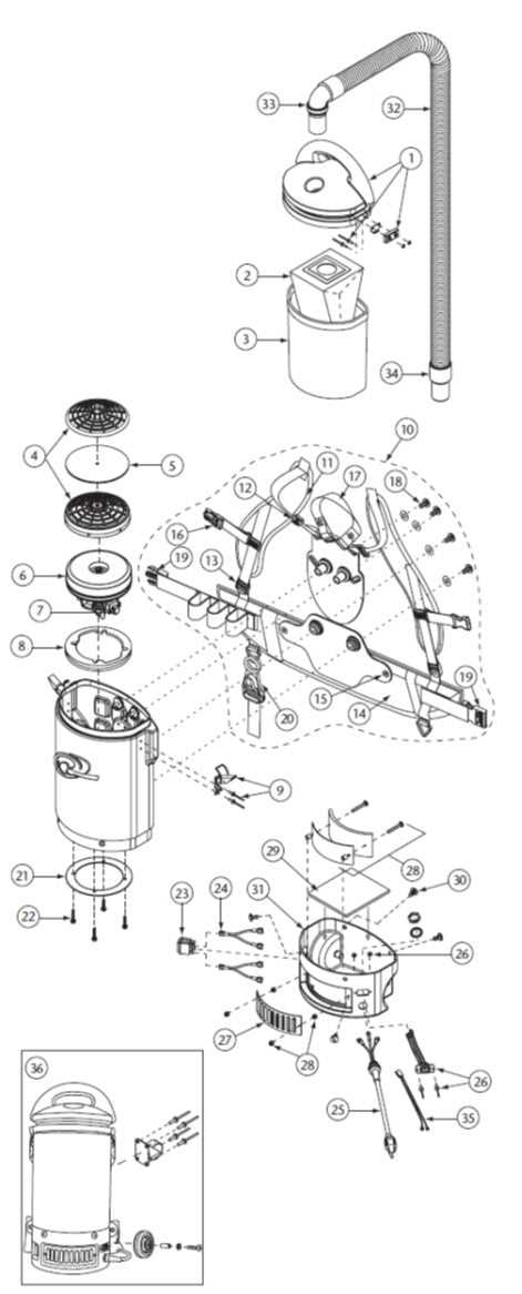 proteam vacuum parts diagram