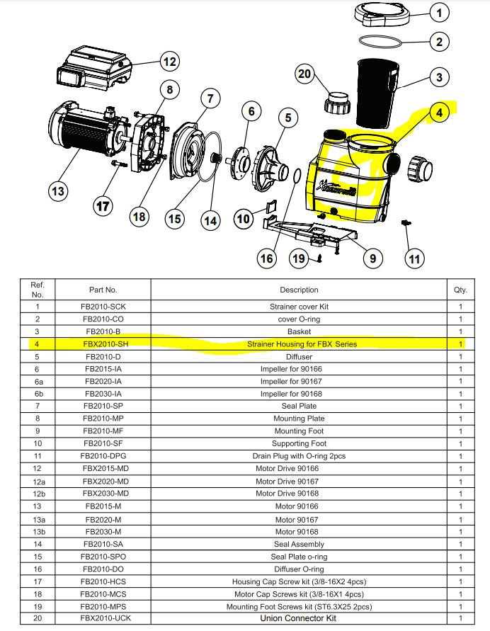 pump motor parts diagram