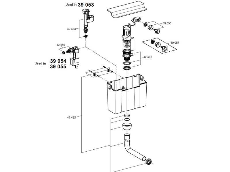 push button toilet cistern parts diagram