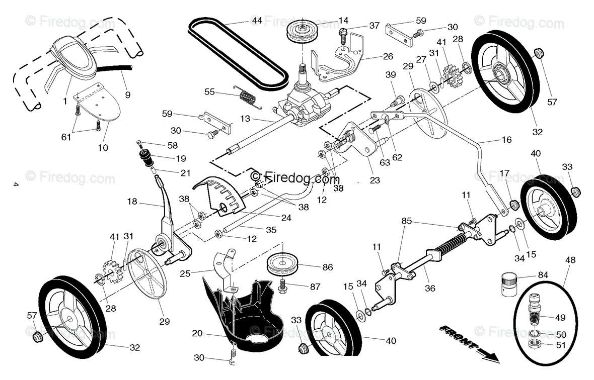 push mower parts diagram