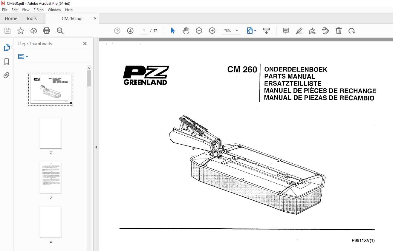 pz mower parts diagram