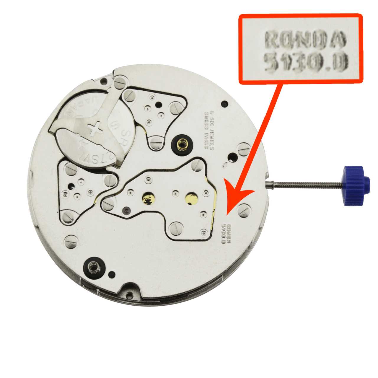 quartz watch parts diagram