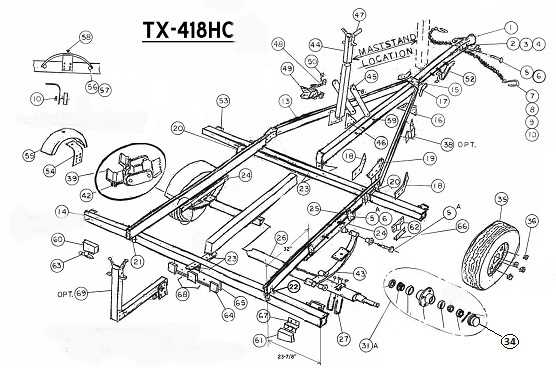 ranger boat trailer parts diagram