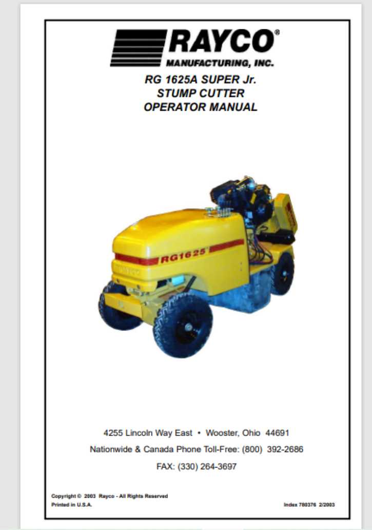 rayco 1625 super jr parts diagram