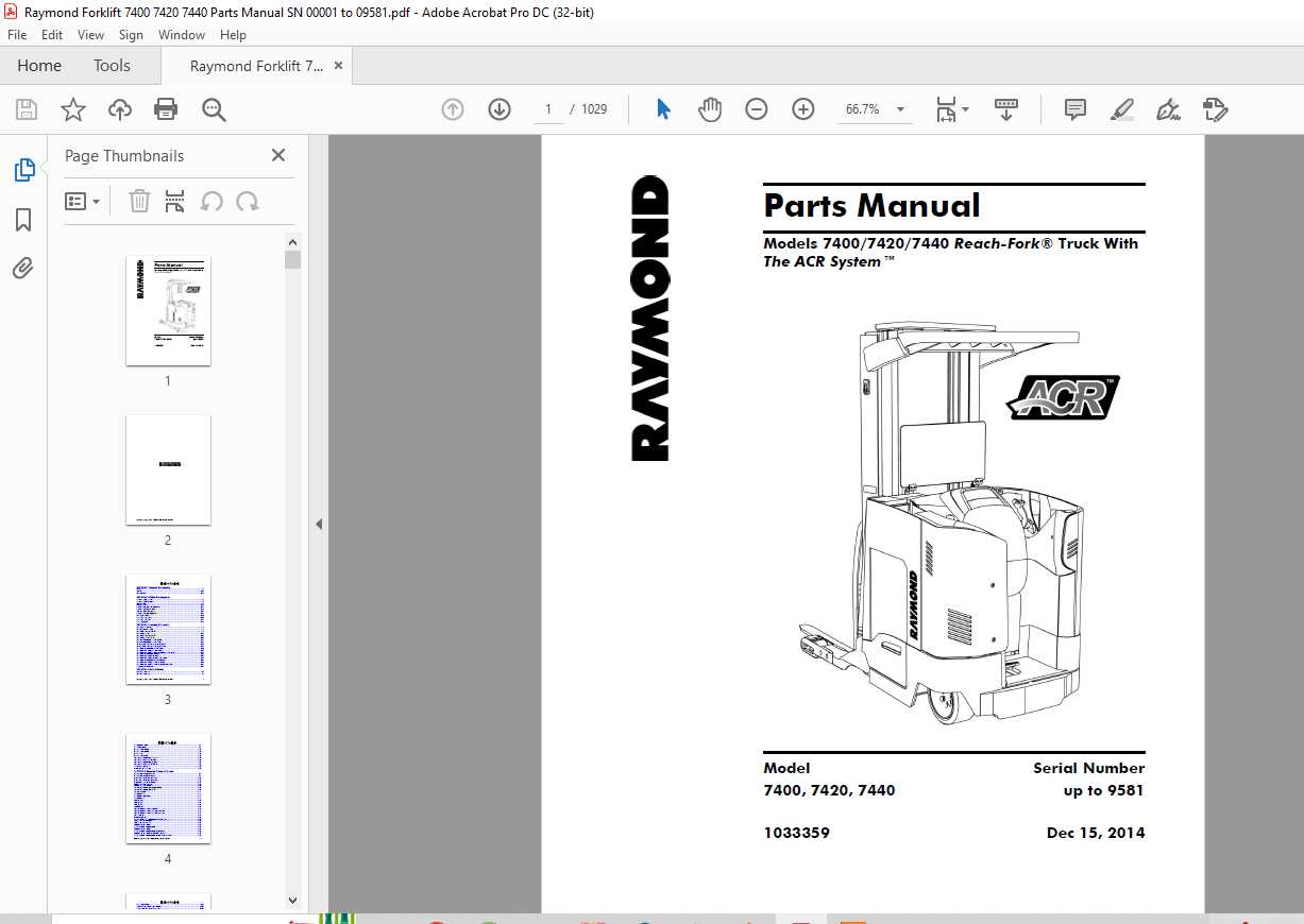 raymond forklift parts diagram