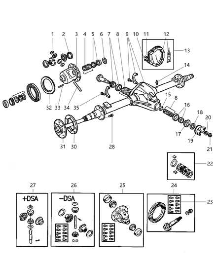 rear axle parts diagram