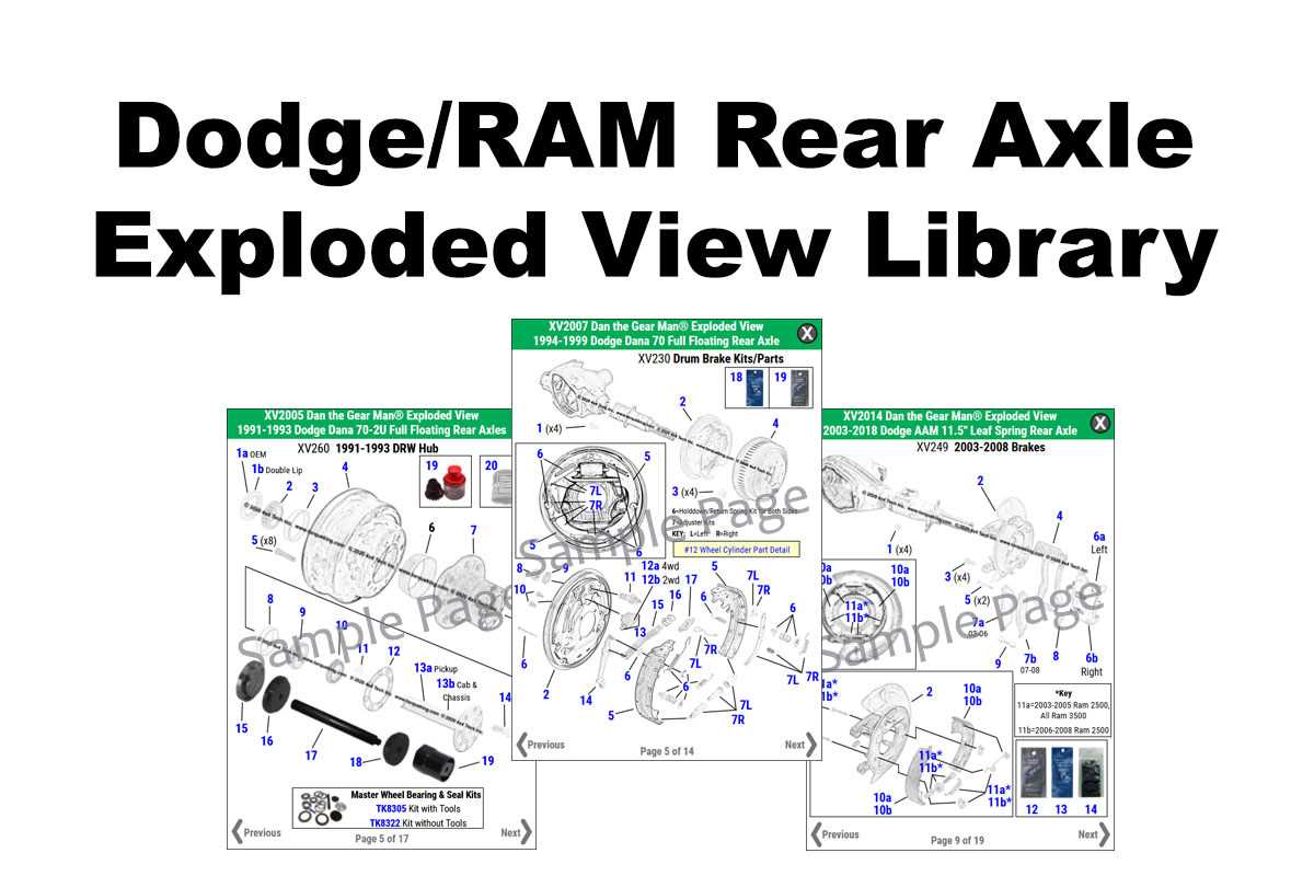 rear axle parts diagram