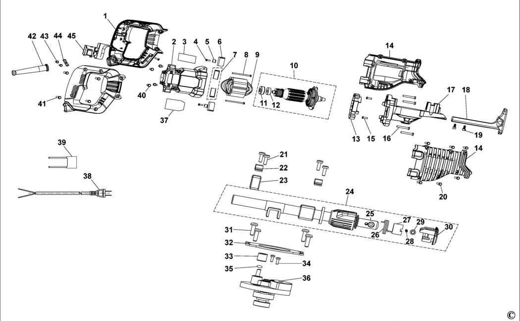 reciprocating saw parts diagram