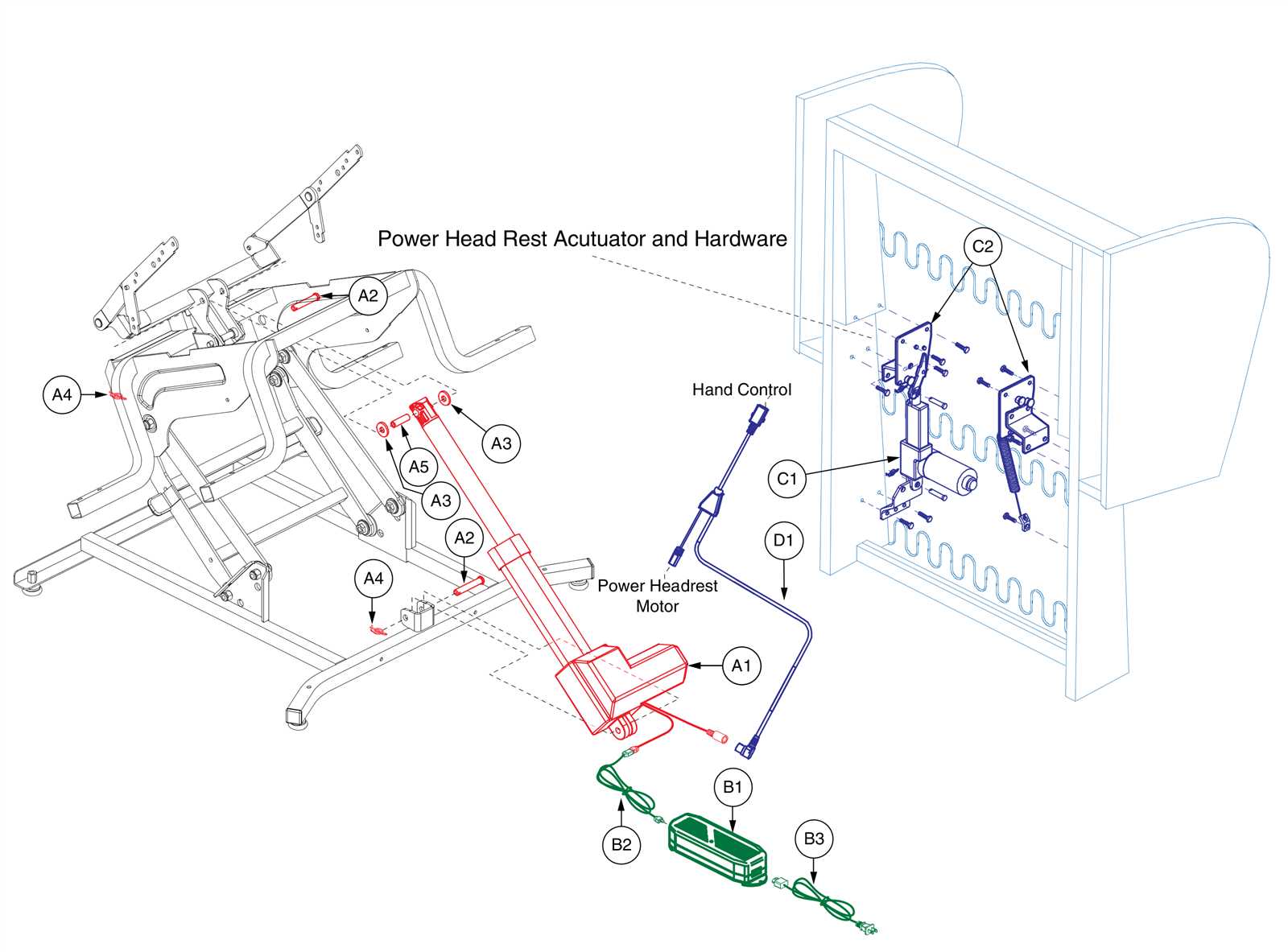 recliner parts diagram