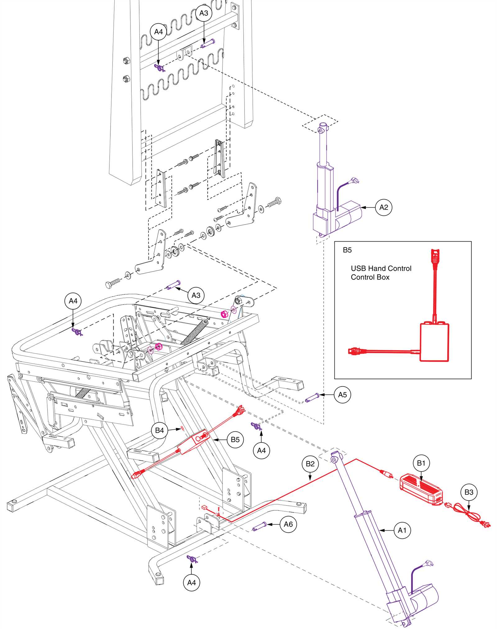 recliner parts diagram