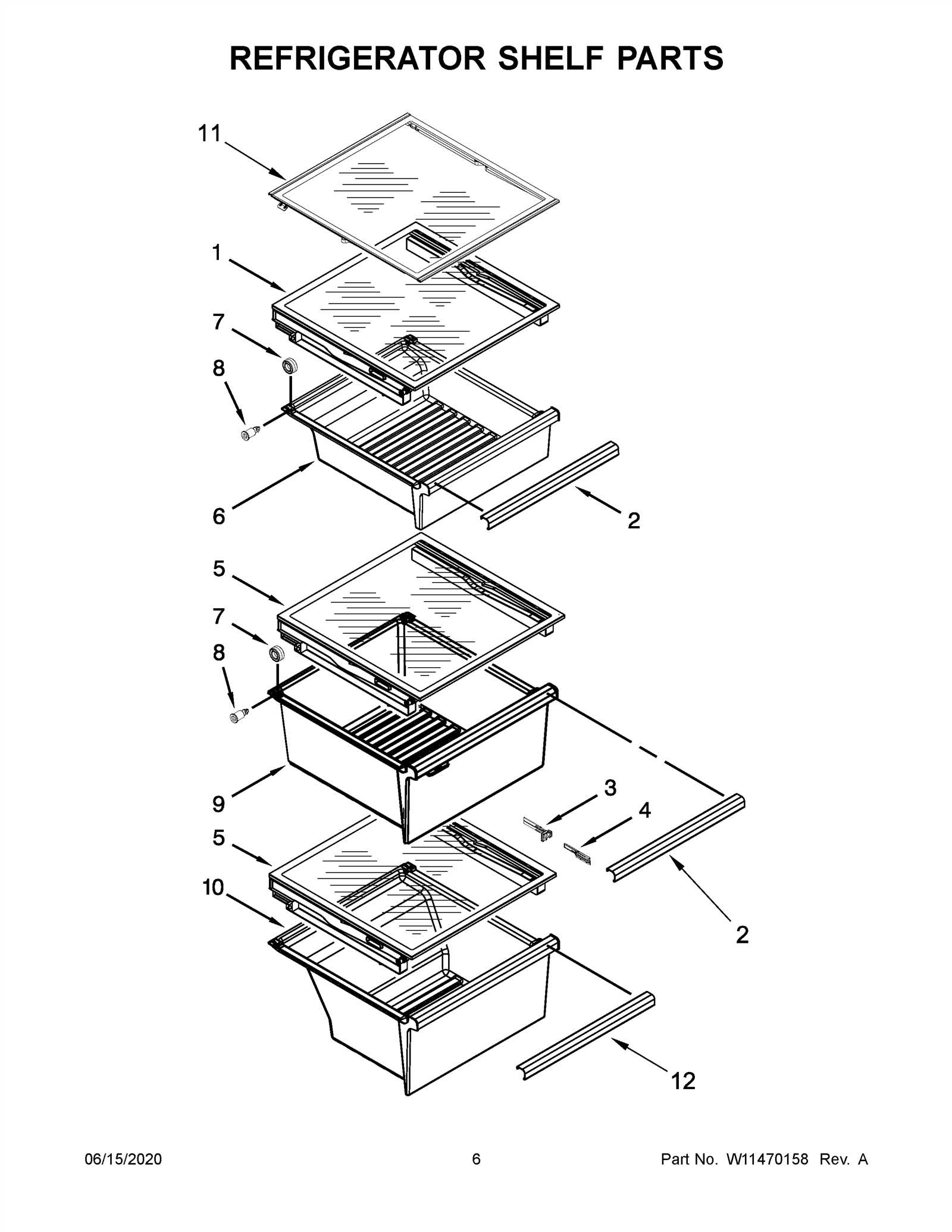 refrigerator parts diagram