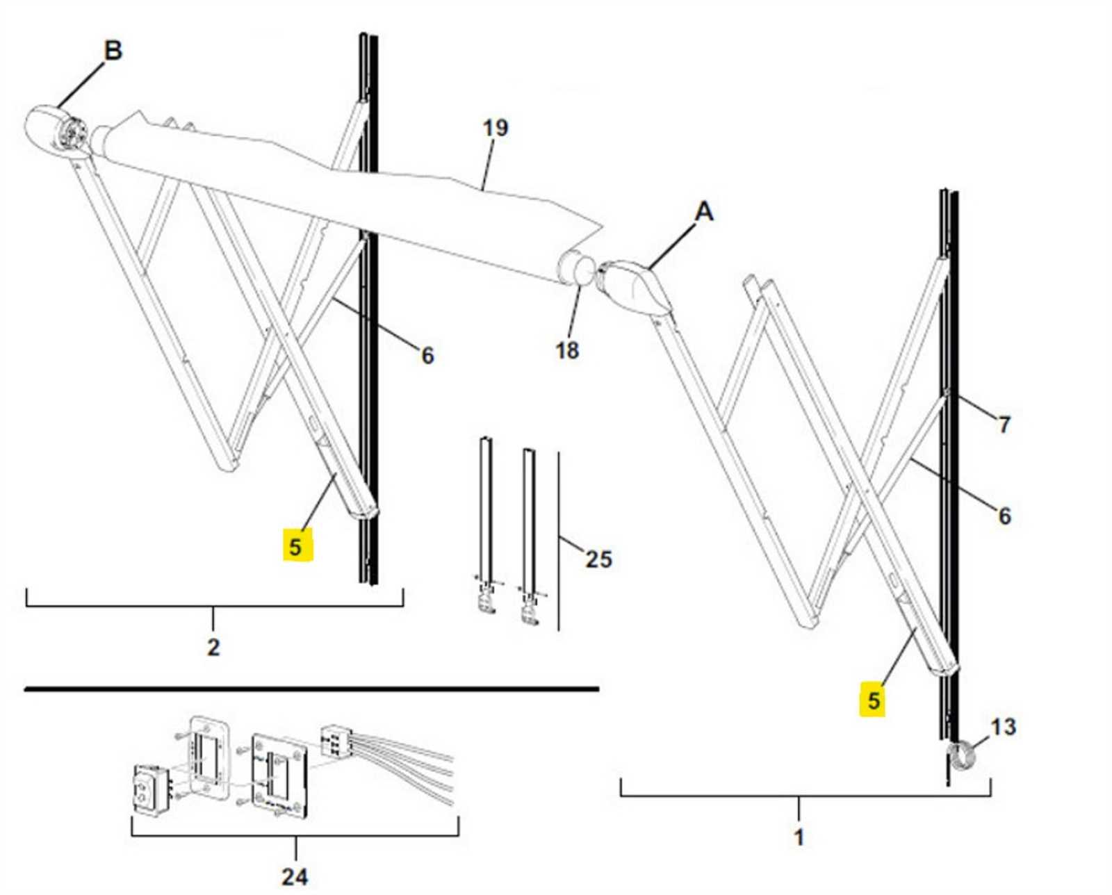 replacement dometic rv awning parts diagram